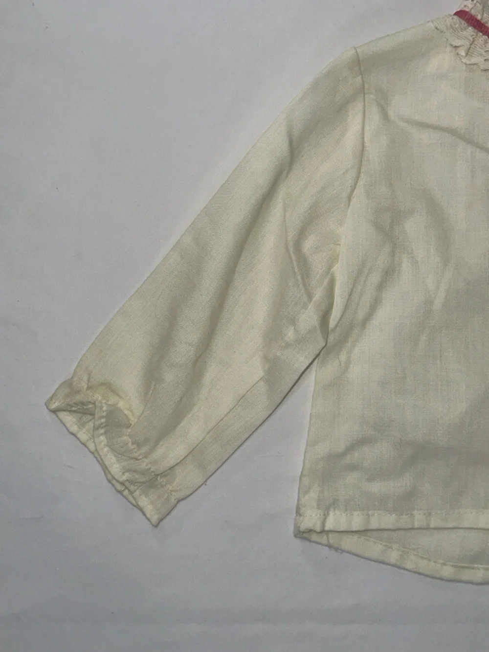 Vintage Carters Baby Blouse Size 12 Months Made in USA Lace Collar Top